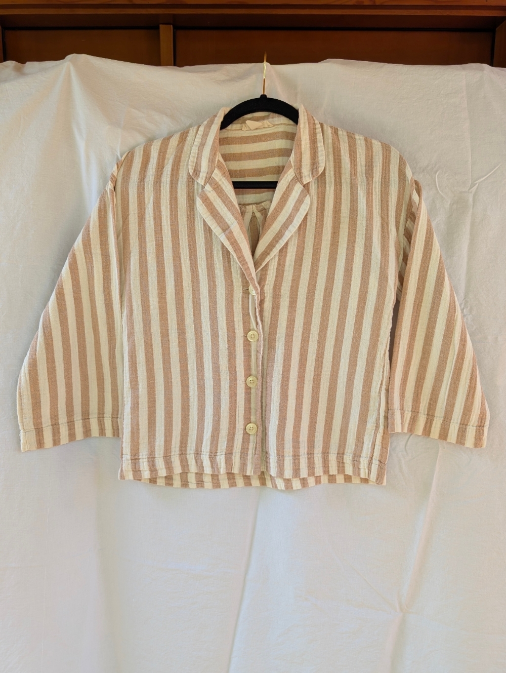 Madewell Striped Double-Gauze Oversized Pajama Shirt
